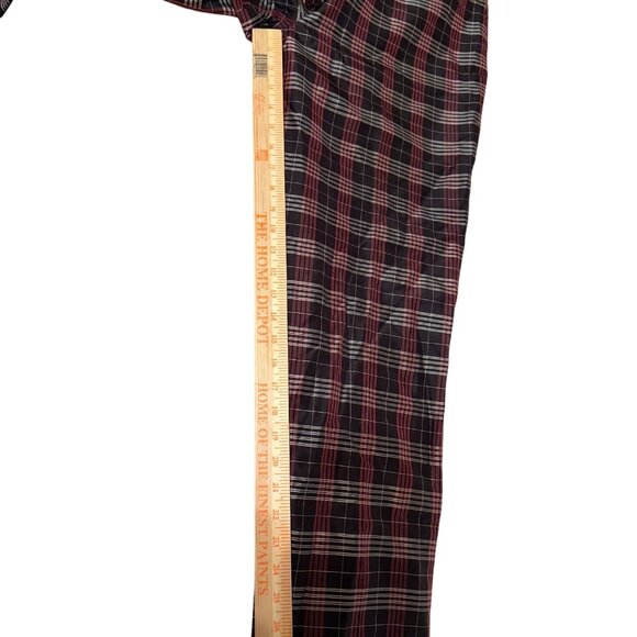 VTG Style & Co. Collection Womens Plaid 100% Silk lined trouser Pants14 Holiday - Picture 9 of 11